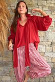 Larc Poet Blouse Sangria
